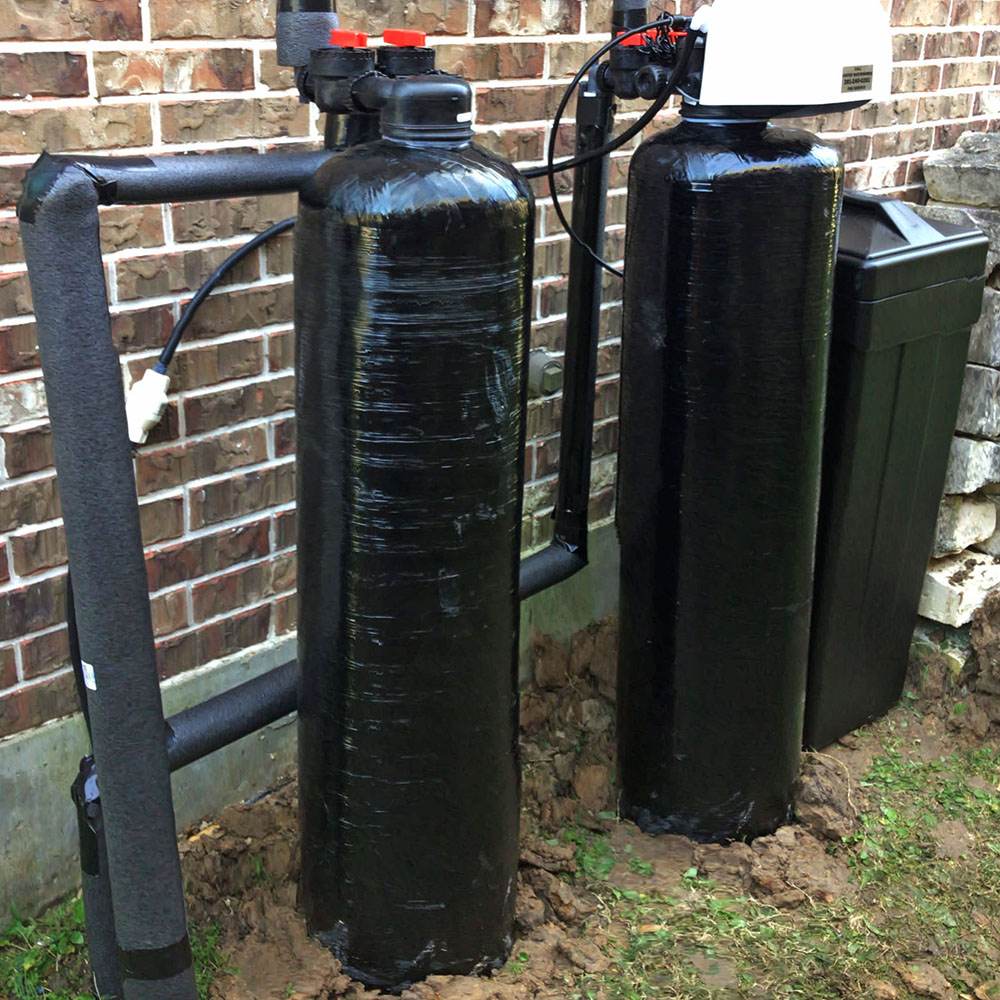 Dual tank water softener install Katy Texas