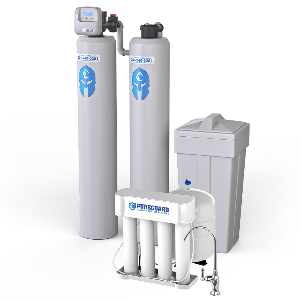 Full home water filtration solution. Softening, conditioning and potable water filtration