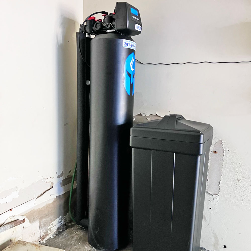 United Water Softeners Guardian Package whole-house water softener professionally installed in Katy, TX — delivering the best water in Houston.